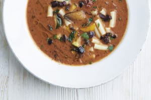 Ratatouille and pasta soup