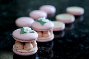 Date:21st July 2015. Picture James Hardisty, (JH1009/64f) Behind the scenes in preparing Afternoon Tea at Betty's Craft Bakery, Plumpton Park, Harrogate. Pictured Strawberry Macaroon.