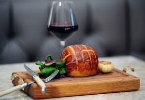 Restaurant 92, Station Parade, Harrogate. Yorkshire Beef Wellington with Pomme Purée & Garlic Kale. 17th March 2016. Picture : Jonathan Gawthorpe