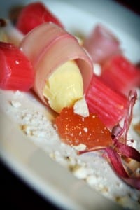 The Yorkshire forced rhubarb plate is a stand-out dish.