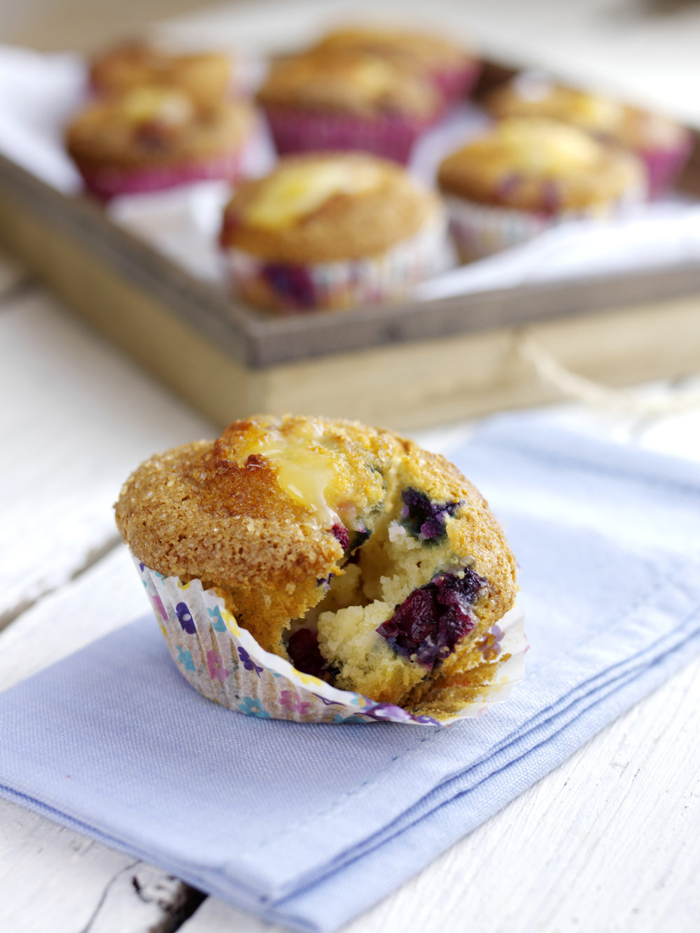 Blueberry &amp; Lemon Curd Muffins - Yorkshire Food &amp; Drink